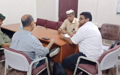 مدير صحة أبين يبحث مع مدير عام الوحدة الفنية احتياجات البنية التحتية لإعداد الدراسات الفنية والهندسية