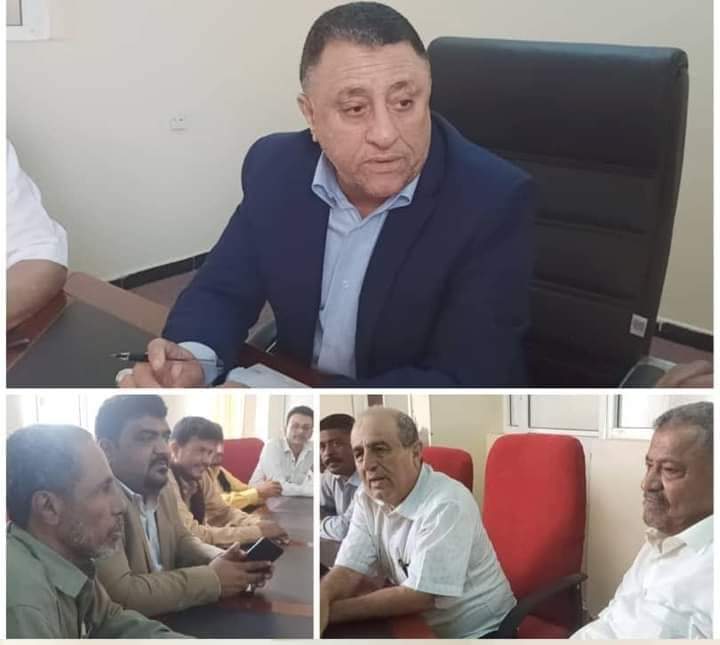 السيد  مهدي الحامد  أمين عام محلي أبين يلتقي أعضاء الهيئة العسكرية ومناقشة إستكمال الاجراءات المتعلقة بأراضي العسكريين