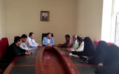 السيد مهدي  الحامد أمين عام محلي أبين يؤكد وقوفه إلى جانب المعلمين ومطالبهم حتى نيل حقوقهم