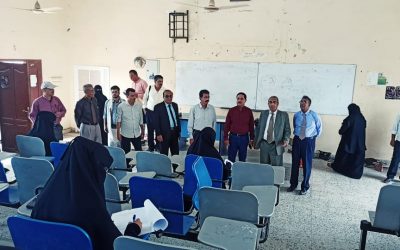 الشقي والميسري يدشنان امتحانات الفصل الدراسي الاول في جامعة أبين