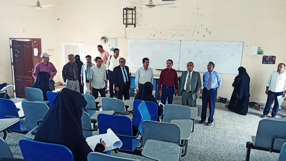 الشقي والميسري يدشنان امتحانات الفصل الدراسي الاول في جامعة أبين