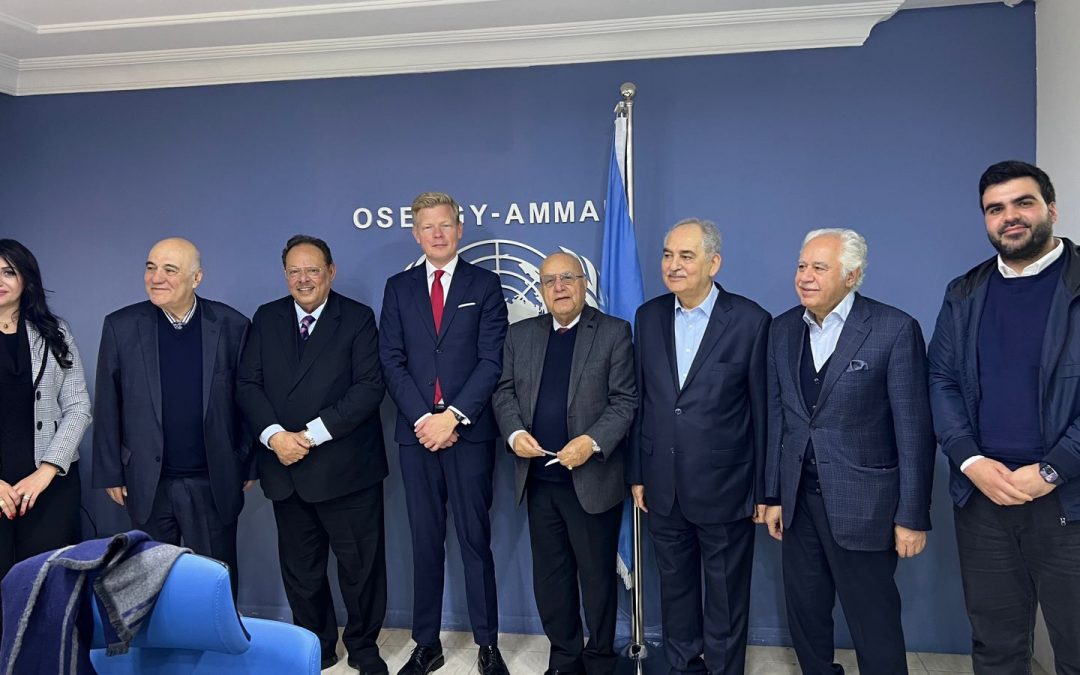 لقاء أعضاء المجلس التنفيذي لمجموعة السلام العربي بالمبعوث الدولي الخاص الى اليمن السيّد هانس غروندبيرغ