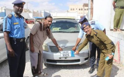 تدشين حملة ترقيم المركبات بالشحر و غيل باوزير والديس الشرقية