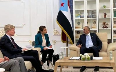 الرئيس الزبيدي يناقش مع المبعوث الأممي مستجدات الأوضاع السياسية والإنسانية في البلاد