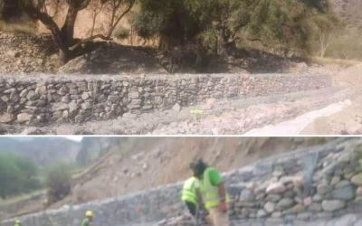 إنجاز مشروع جدران حماية الأراضي الزراعية بوادي حطاط بمحافظة أبين