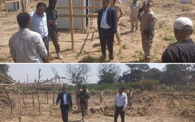 توجيهات من الانتقالي والسلطة المحلية بايقاف العمل في بناء وحدات النازحين في المسيمير والمخزن بأبين