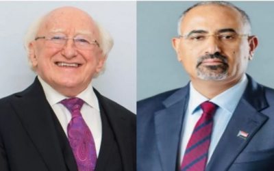 الرئيس الزُبيدي يهنئ رئيس جمهورية إيرلندا بمناسبة اليوم الوطني لبلاده