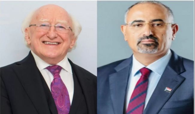 الرئيس الزُبيدي يهنئ رئيس جمهورية إيرلندا بمناسبة اليوم الوطني لبلاده
