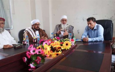 محافظ أبين ووكيل وزارة الأوقاف يلتقيا قيادة مكتب الأوقاف وأئمة وخطباء المساجد