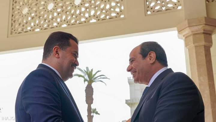 السيسي يستقبل رئيس وزراء العراق في القاهرة