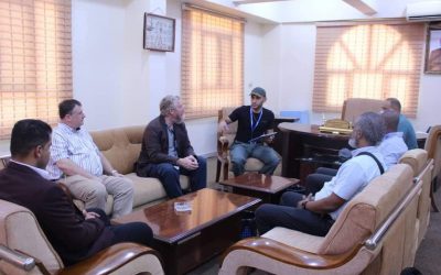 وفد من المنظمة البحرية الدولية والاتحاد الأوروبي يزورون هيئة الشئون البحرية ويدشنون تشغيل برنامج تبادل المعلومات البحرية
