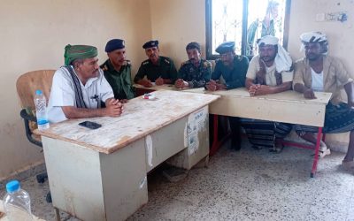 مدير عام أحور يلتقي بوكلاء الغاز والأجهزة الأمنية في المديرية