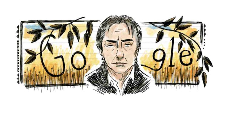 جوجل تحتفل بذكرى ميلاد آلان ريكمان Alan Rickman