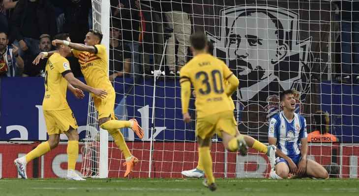 الدوري الاسباني: برشلونة يفوز في ديربي كتالونيا ويحسم اللقب