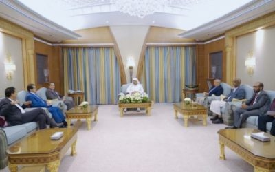 الرئيس عيدروس يستقبل وفد أبناء أبين من ممثلي المكونات المشاركة في اللقاء التشاوري