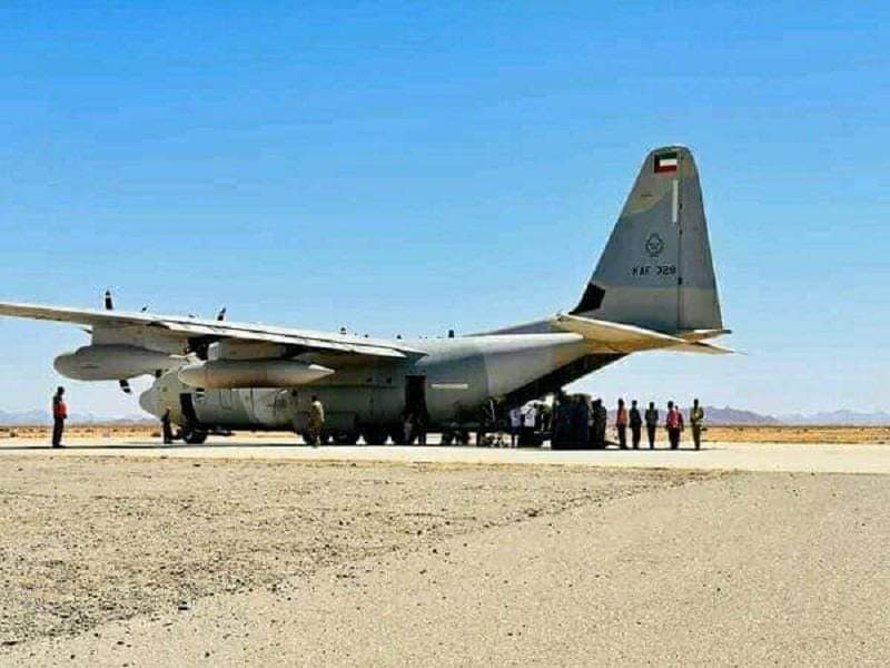 وصول الرحلة الاولى من المساعدات الكويتية مطار بورتسودان