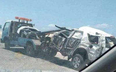 حادث مروري مروع بخط أبين عدن