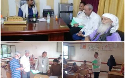 مدير عام خنفر “اليوسفي” يلتقي رئيس وأعضاء اللجنة الإشرافية الوزارية  للإمتحانات أبين