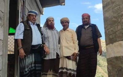 شيوخ قبائل بيافع كلد يزورن العقيد بدر محسن العطوي