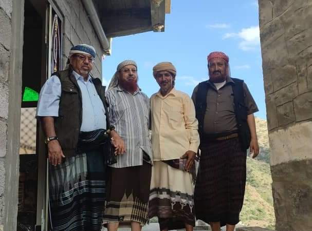 شيوخ قبائل بيافع كلد يزورن العقيد بدر محسن العطوي