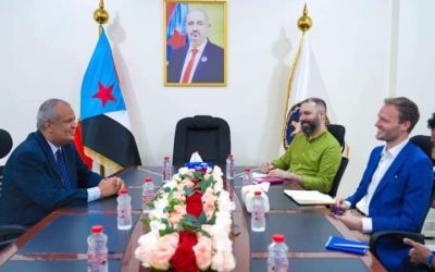 شطارة يبحث مع وفد المعهد الأوروبي للسلام تطورات الأوضاع السياسية في الجنوب