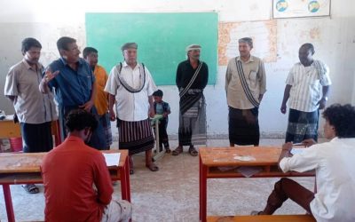 مدير عام أحور ورئيس المجلس الانتقالي بالمديرية يدشنون امتحانات الثانوية العامة للعام 2023/2022م