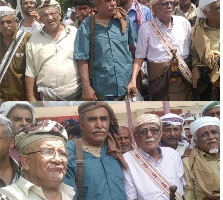 قيادة انتقالي لودر وأنصاره في مقدمة صفوف استقبال القائد الجنوبي اللواء فيصل رجب