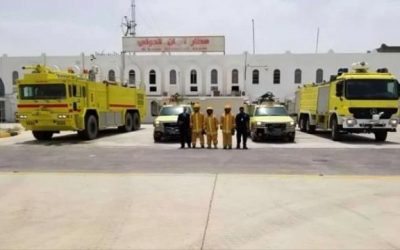 مطار الريان بالمكلا يتسلم مساعدات إماراتية جديدة