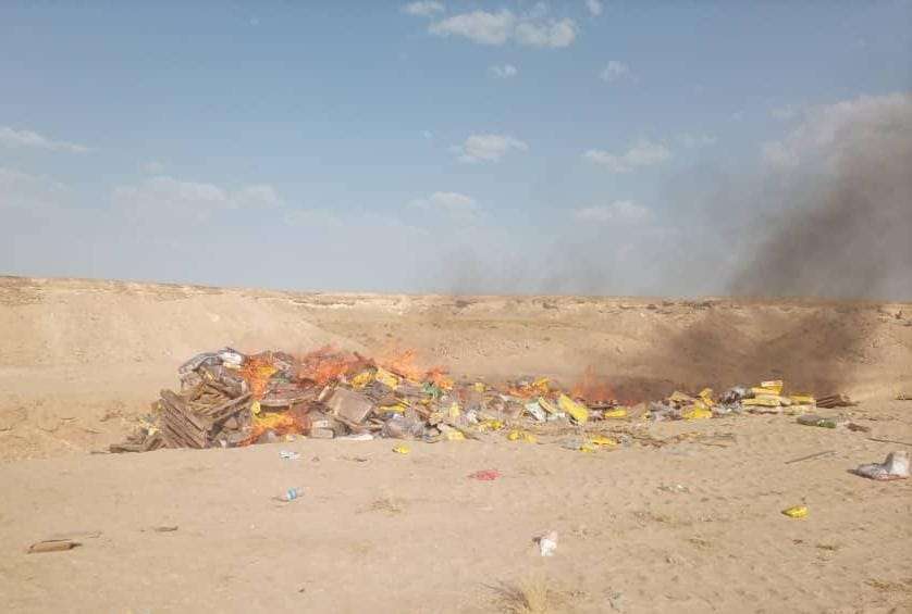 جمرك شحن يتلف 114 طنا من الدجاج المجمد والبطاطس التالفة