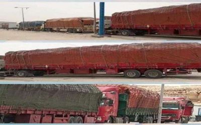 دخول 40 قاطرة تحمل اطارات مستخدمة من منفذ شحن البري والمواصفات تستنكر