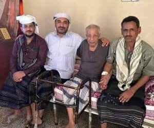 عضو هيئة الرئاسة للمجلس الانتقالي الجنوبي عبد العزيز الجفري في زيارة اللواء أحمد سالم عبيد