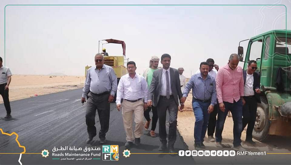 الماس يطلع على أعمال تأهيل خط عتق _ العبر  في شبوة