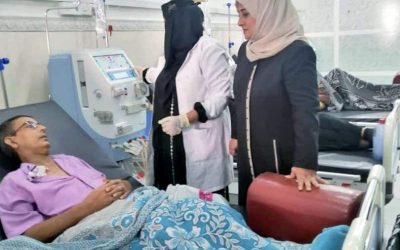 مدير عام مستشفى الصداقة تطلع على سير العمل في مركز الغسيل الكلوي
