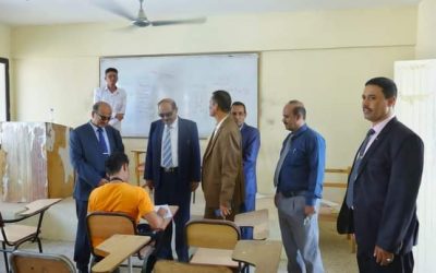 القائم بأعمال المحافظ ورئيس جامعة شبوة يدشنا الامتحانات بكليات جامعة شبوة