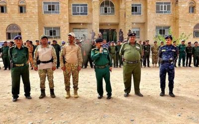 مدير شرطة شبوة وأركان قوات الدفاع يدشنون المرحلة الأولى من خطة إعادة انتشار قوات الأمن العام في مدينة عتق.