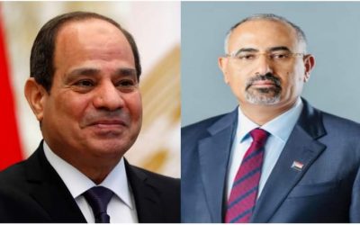 الرئيس القائد عيدروس الزُبيدي يهنئ الرئيس المصري عبدالفتاح السيسي بذكرى ثورة 23 يوليو
