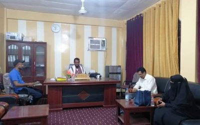 “اليوسفي” يلتقي فريق الصندوق الإجتماعي  للتنمية فرع عدن قسم التحويلات النقدية المشروطة