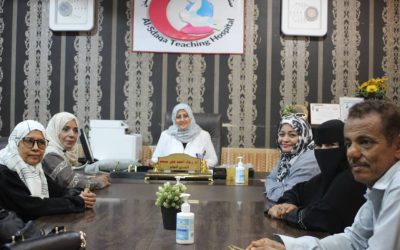 مدير عام مستشفى الصداقة تستقبل وفد اتحاد الجمعيات والمؤسسات الاجتماعية الخيرية بعدن