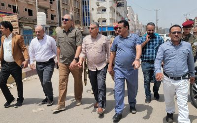 نائب محافظ عدن يتفقد عدد من المشاريع الخدمية في مديرية المنصورة