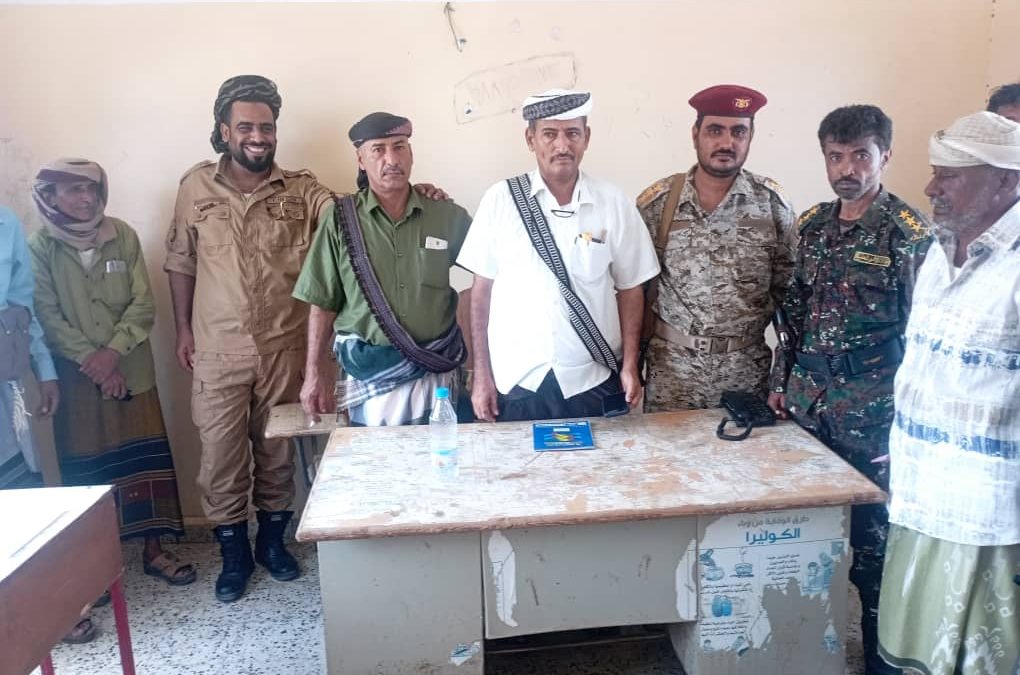 مدير عام أحور يجتمع بالاجهزة الامنية في المديرية