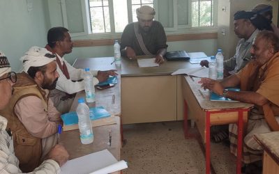 مدير تربية المحفد يعقد اجتماعاً لرؤساء الاقسام بالمديرية.