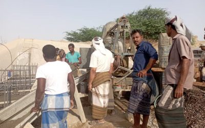 اقتصادية انتقالي أحور تتفقد سير العمل في ترميم وإعادة تأهيل منشأة حيادر