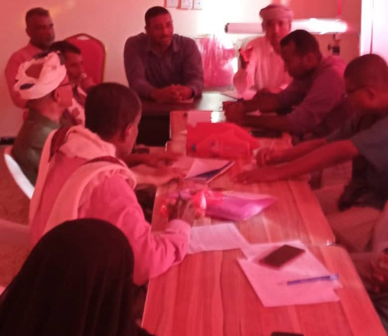 مدير عام الشؤون الاجتماعية يلتقي باللجان التحضيرية  لتحالف منظمات المجتمع المدني لمنطقة الحصن بأبين