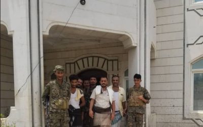النقيب جهظر يتفقد أقسام الشرط في مديرية تبن بمحافطة لحج