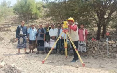 تدشين المسح الفني لطريق منطقة الجميعي والهميشي الجبل بحبيل جبر ردفان