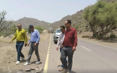 صندوق الطرق يتسلّم مشروع صيانة خط شكع_ حرير من الجهة المنفذة بالضالع