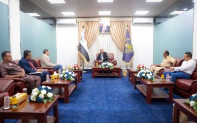 اللواء بن بريك يستقبل المستشار الأمني في الأمم المتحدة