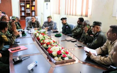 مدير عام شرطة عدن يؤكد على على ضرورة تعزيز أداء العمل الأمني وزيادة تفعيل عمل مراكز الشرطة