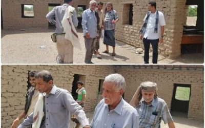 السلطة المحلية خنفر تسلم المقاول موقع مشروع بناء مدرسة حصن امطيري