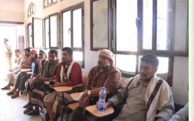 رئيس الهيئة التنفيذية لانتقالي شبوة يزور مديرية مرخه السفلى ويلتقي بأعضاء القيادة المحلية بالمديرية
